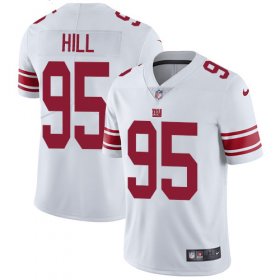 Wholesale Cheap Nike Giants #95 B.J. Hill White Men\'s Stitched NFL Vapor Untouchable Limited Jersey