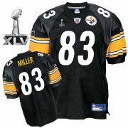 Wholesale Cheap Steelers #83 Heath Miller Black Super Bowl XLV Stitched NFL Jersey