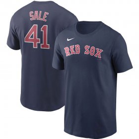 Wholesale Cheap Boston Red Sox #41 Chris Sale Nike Name & Number T-Shirt Navy