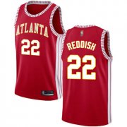 Wholesale Cheap Hawks #22 Cam Reddish Red Basketball Swingman Statement Edition Jersey