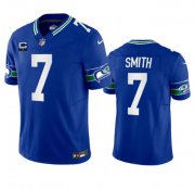 Wholesale Cheap Men's Seattle Seahawks #7 Geno Smith Royal 2023 F.U.S.E. With 1-Star C Patch Vapor Vapor Untouchable Limited Football Stitched Jersey
