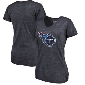 Wholesale Cheap Women\'s Tennessee Titans NFL Pro Line by Fanatics Branded Navy Distressed Team Logo Tri-Blend T-Shirt
