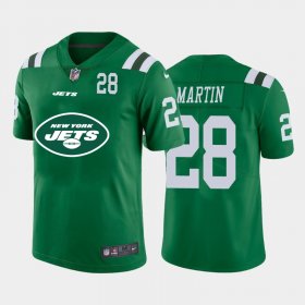 Wholesale Cheap New York Jets #28 Curtis Martin Green Men\'s Nike Big Team Logo Player Vapor Limited NFL Jersey