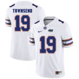 Wholesale Cheap Florida Gators White #19 Johnny Townsend Football Player Performance Jersey