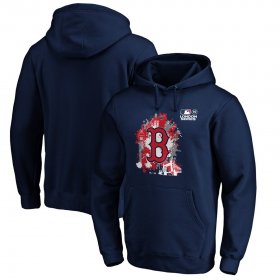 Wholesale Cheap Boston Red Sox Majestic 2019 London Series Splatter Pullover Hoodie Navy