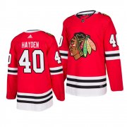 Wholesale Cheap Chicago Blackhawks #40 John Hayden 2019-20 Adidas Authentic Home Red Stitched NHL Jersey