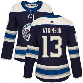 Wholesale Cheap Adidas Blue Jackets #13 Cam Atkinson Navy Alternate Authentic Women\'s Stitched NHL Jersey