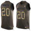 Wholesale Cheap Nike Raiders #20 Damon Arnette Green Men's Stitched NFL Limited Salute To Service Tank Top Jersey