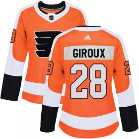 Wholesale Cheap Adidas Flyers #28 Claude Giroux Orange Home Authentic Women\'s Stitched NHL Jersey