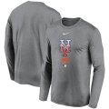 Wholesale Cheap Men's New York Mets Nike Charcoal Authentic Collection Legend Performance Long Sleeve T-Shirt