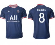Wholesale Cheap Men 2021-2022 Club Paris Saint-Germain home aaa version blue 8 Soccer Jersey