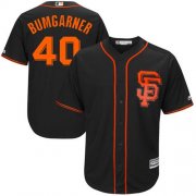 Wholesale Cheap Giants #40 Madison Bumgarner Black Alternate Stitched Youth MLB Jersey