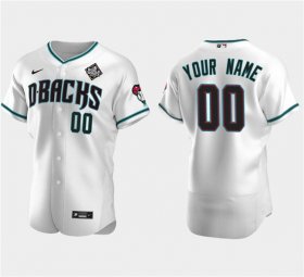 Men\'s Arizona Diamondbacks Actve Player Custom White 2023 World Series Flex Base Stitched Jersey