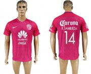 Wholesale Cheap America #14 R.Sambueza Pink Soccer Club Jersey