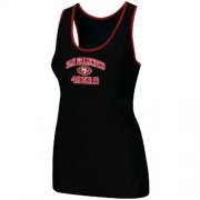 Wholesale Cheap Women's Nike San Francisco 49ers Heart & Soul Tri-Blend Racerback Stretch Tank Top Black