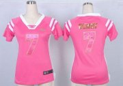 Wholesale Cheap Nike Broncos #7 John Elway Pink Women's Stitched NFL Elite Draft Him Shimmer Jersey
