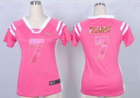 Wholesale Cheap Nike Broncos #7 John Elway Pink Women\'s Stitched NFL Elite Draft Him Shimmer Jersey
