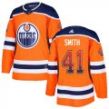 Wholesale Cheap Adidas Oilers #41 Mike Smith Orange Home Authentic Drift Fashion Stitched NHL Jersey