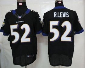 Wholesale Cheap Nike Ravens #52 Ray Lewis Black Alternate Men\'s Stitched NFL Elite Jersey