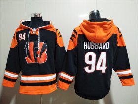 Wholesale Cheap Men\'s Cincinnati Bengals #94 Sam Hubbard Orange Black Ageless Must-Have Lace-Up Pullover Hoodie