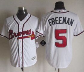 Wholesale Cheap Braves #5 Freddie Freeman White New Cool Base Stitched MLB Jersey