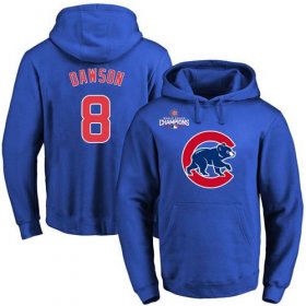 Wholesale Cheap Cubs #8 Andre Dawson Blue 2016 World Series Champions Primary Logo Pullover MLB Hoodie