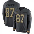 Wholesale Cheap Nike Buccaneers #87 Rob Gronkowski Anthracite Salute to Service Men's Stitched NFL Limited Therma Long Sleeve Jersey