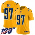 Wholesale Cheap Nike Chargers #97 Joey Bosa Gold Men's Stitched NFL Limited Inverted Legend 100th Season Jersey