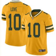 Wholesale Cheap Nike Packers #10 Jordan Love Gold Men's Stitched NFL Limited Inverted Legend Jersey