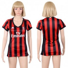 Wholesale Cheap Women\'s AC Milan Blank Home Soccer Club Jersey