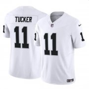 Men's Las Vegas Raiders #11 Tre Tucker White 2023 F.U.S.E Vapor Untouchable Football Stitched Jersey