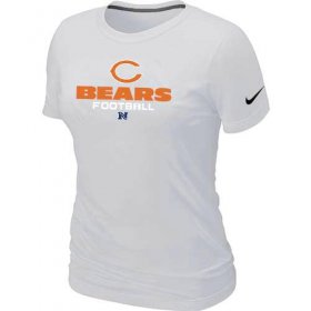 Wholesale Cheap Women\'s Nike Chicago Bears Critical Victory NFL T-Shirt White