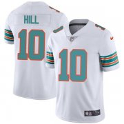 Wholesale Cheap Men's Miami Dolphins #10 Tyreek Hill White Color Rush Limited Stitched Football Jersey