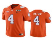 Wholesale Cheap Men's Clemson Tigers #4 Deshaun Watson Orange 2020 National Championship Game Jersey