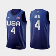 Wholesale Cheap Men's USA Team Bradley Beal Away Blue 2021 Tokyo Olympics Jersey