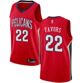 Wholesale Cheap Pelicans #22 Derrick Favors Red Basketball Swingman Statement Edition Jersey