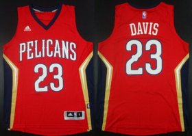 Wholesale Cheap New Orleans Pelicans #23 Anthony Davis Revolution 30 Swingman Red Jersey