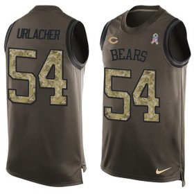 Wholesale Cheap Nike Bears #54 Brian Urlacher Green Men\'s Stitched NFL Limited Salute To Service Tank Top Jersey