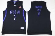 Wholesale Cheap 2016 Olympics Team USA Men's #7 Carmelo Anthony All Black Soul Swingman Jersey