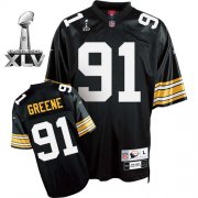 Wholesale Cheap Steelers #91 Kevin Greene Black Super Bowl XLV Stitched NFL Jersey