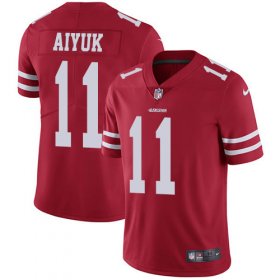 Wholesale Cheap Nike 49ers #11 Brandon Aiyuk Red Team Color Men\'s Stitched NFL Vapor Untouchable Limited Jersey