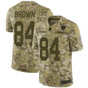 Wholesale Cheap Nike Raiders #84 Antonio Brown Camo Men's Stitched NFL Limited 2018 Salute To Service Jersey