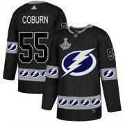 Cheap Adidas Lightning #55 Braydon Coburn Black Authentic Team Logo Fashion 2020 Stanley Cup Champions Stitched NHL Jersey
