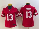 Cheap Women's San Francisco 49ers #13 Brock Purdy Red 2023 F.U.S.E. Vapor Untouchable Football Stitched Jersey(Run Small)
