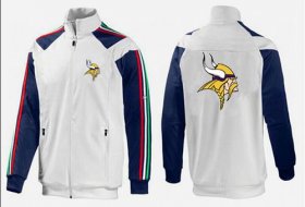 Wholesale Cheap NFL Minnesota Vikings Team Logo Jacket White_2