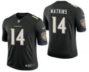 Wholesale Cheap Men's Baltimore Ravens #14 Sammy Watkins Black 2021 Vapor Untouchable Stitched NFL Nike Limited Jersey