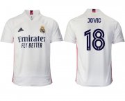 Wholesale Cheap Men 2020-2021 club Real Madrid home aaa version 18 white Soccer Jerseys