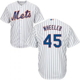 Wholesale Cheap Mets #45 Zack Wheeler White(Blue Strip) Cool Base Stitched Youth MLB Jersey