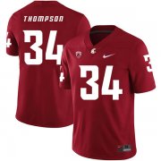 Wholesale Cheap Washington State Cougars 34 Jalen Thompson Red College Football Jersey