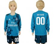 Wholesale Cheap Real Madrid Personalized Sec Away Long Sleeves Kid Soccer Club Jersey